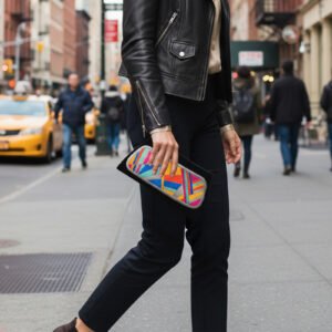 Midnight Opulence: Black Velvet Hand Clutch