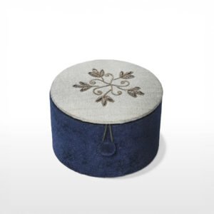 Artisanal Elegance: Handmade Blue & Grey Multi-Purpose Silk Evening Gift Box for Women
